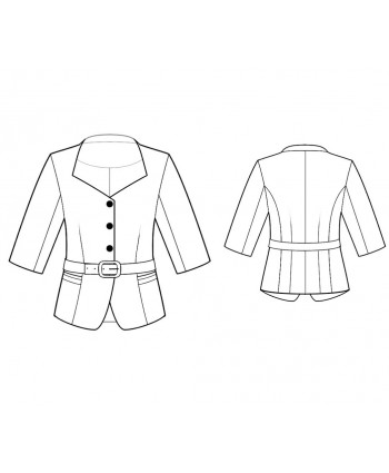 Custom-Fit Sewing Patterns - Sweetheart Neck Cropped Jacket