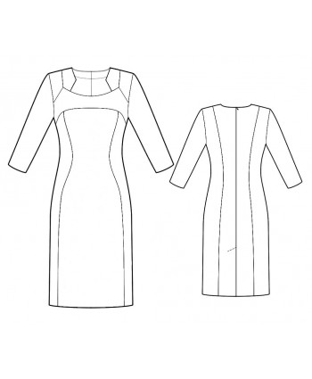 Custom-Fit Sewing Patterns - Color/Print Blocked Dress