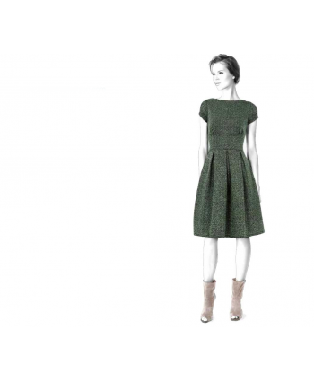 Custom-Fit Sewing Patterns - Fit And Flare Dress With Sleeves