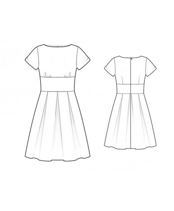 Custom-Fit Sewing Patterns - Fit And Flare Dress With Sleeves