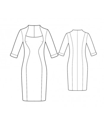 Custom-Fit Sewing Patterns - Fitted Color Block Dress