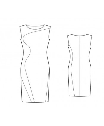 Custom-Fit Sewing Patterns - Curved Color Block Knit Dress