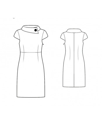 Custom-Fit Sewing Patterns - High Collar Sheath Dress