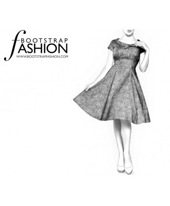 Custom-Fit Sewing Patterns - Empire Waist Fit-and-Flare Dress 