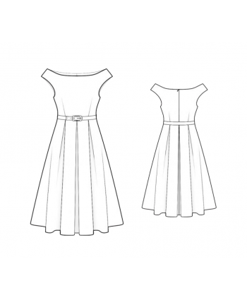 Custom-Fit Sewing Patterns - Bateau Neck, Fit And Flare Dress