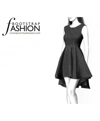Custom-Fit Sewing Patterns - Hi-Low Sleeveless Dress