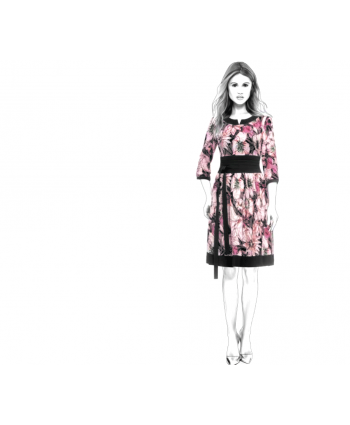 Custom-Fit Sewing Patterns -  Cinched Sheath With Contrast Sleeves