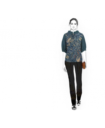 Custom-Fit Sewing Patterns - Standup Collar Top 