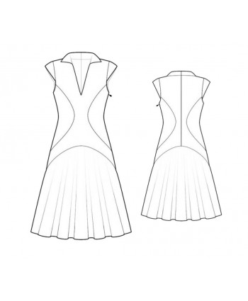 Custom-Fit Sewing Patterns - Multi Seam A-line Polo Dress