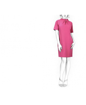 Custom-Fit Sewing Patterns - Short-Sleeved Dress With Stand Collar