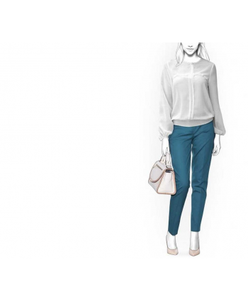 Custom-Fit Sewing Patterns - Keyhole Blouse With Draped Sleeves
