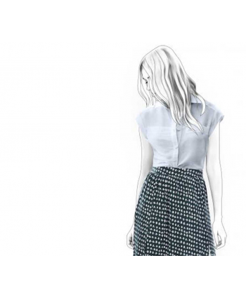 Custom-Fit Sewing Patterns - Short-Sleeved Blouse With Yoke