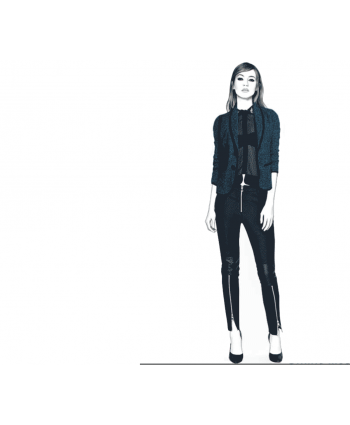 Custom-Fit Sewing Patterns - Knit Jacket With Shawl Collar
