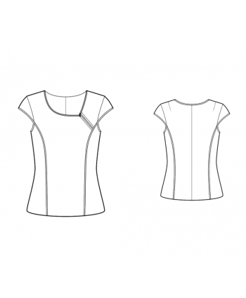 Custom-Fit Sewing Patterns - Asymmetrical Knit Top