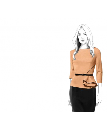 Custom-Fit Sewing Patterns - Asymmetrical Blouse With Peplum