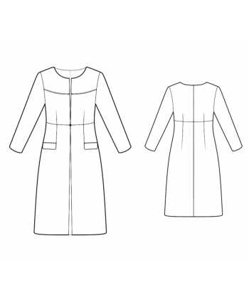 Custom-Fit Sewing Patterns - Collarless Coat With Zipper