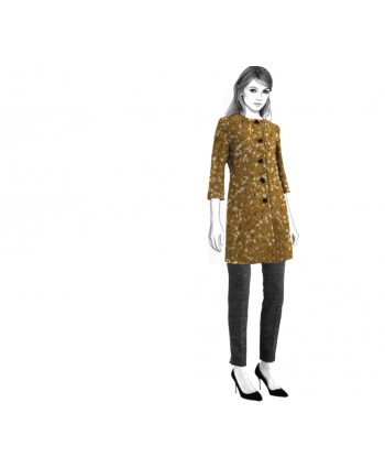Custom-Fit Sewing Patterns - Collarless Coat With Princess Seams