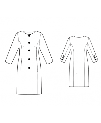 Custom-Fit Sewing Patterns - Collarless Coat With Princess Seams