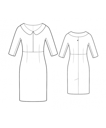 Custom-Fit Sewing Patterns - Fitted Dress With Collar