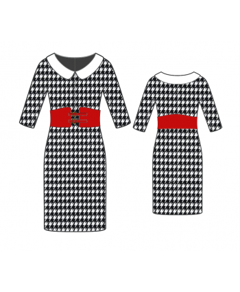 Custom-Fit Sewing Patterns - Fitted Dress With Collar