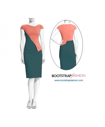 Custom-Fit Sewing Patterns - Asymmetrical Dress With Peplum