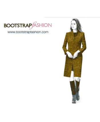 Custom-Fit Sewing Patterns - V-Neck Straight Coat