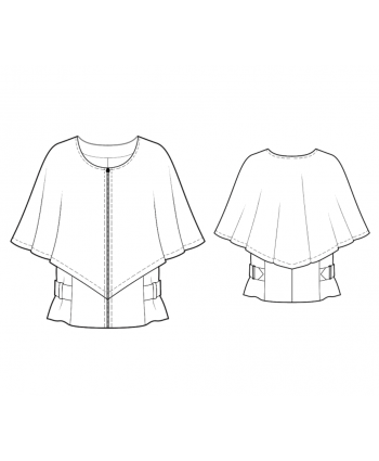 Custom-Fit Sewing Patterns - Poncho Coat With Side Buckles