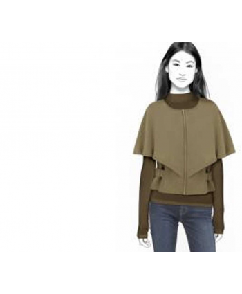 Custom-Fit Sewing Patterns - Poncho Coat With Side Buckles