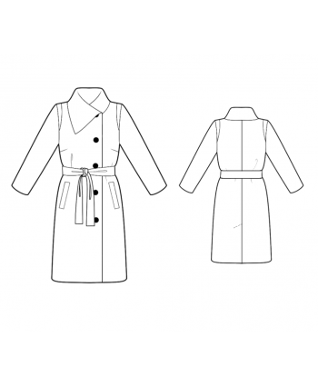 Custom-Fit Sewing Patterns - Coat With Asymmetrical Collar