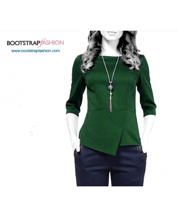Custom-Fit Sewing Patterns - Blouse With Asymmetrical Peplum