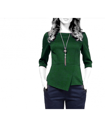 Custom-Fit Sewing Patterns - Blouse With Asymmetrical Peplum