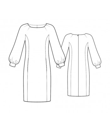 Custom-Fit Sewing Patterns - Knit Dress With Poet Sleeves