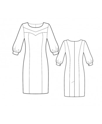 Custom-Fit Sewing Patterns -Dress With Poet Sleeves And Yoke