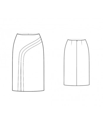 Custom-Fit Sewing Patterns - Asymmetrical Skirt With Slit Opening