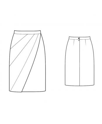 Custom-Fit Sewing Patterns - Skirt With Diagonal Seams