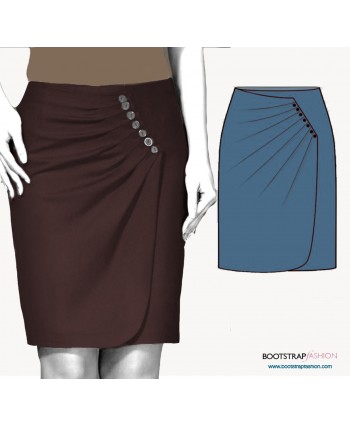 Custom-Fit Sewing Patterns - Wrap Skirt With Pleats