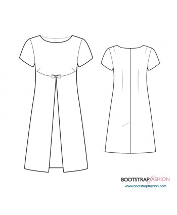 Custom-Fit Sewing Patterns - Dress With Front Pleat