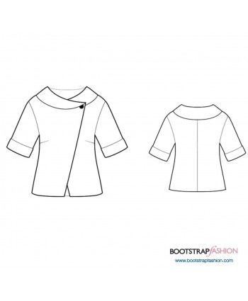 Custom-Fit Sewing Patterns - Short Sleeved Jacket With Cuffs