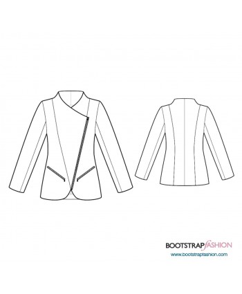 Custom-Fit Sewing Patterns - Jacket With Diagonal Zipper