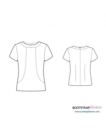Custom-Fit Sewing Patterns - Blouse With Front Seams