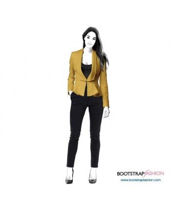 Custom-Fit Sewing Patterns - Jacket With Long Collar