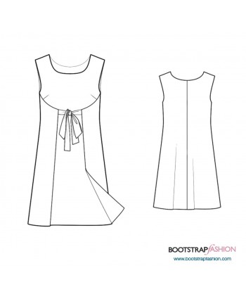 Custom-Fit Sewing Patterns - Dress With Front Flyaway