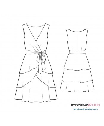 Custom-Fit Sewing Patterns - Dress With 3-Layered Skirt