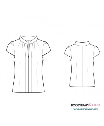 Custom-Fit Sewing Patterns - Blouse With Mandarin Collar