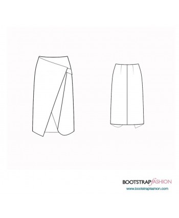Custom-Fit Sewing Patterns - Asymmetrical Wrap Skirt