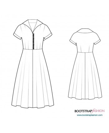 Custom-Fit Sewing Patterns - Dress With Short Sleeves