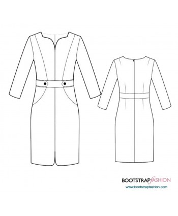 Custom-Fit Sewing Patterns - Sheath With Front Slit