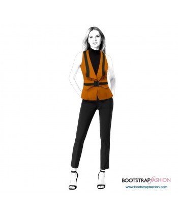 Custom-Fit Sewing Patterns - Vest With Collar