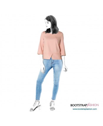 Custom-Fit Sewing Patterns - Blouse With Square Neckline