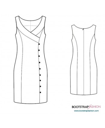Custom-Fit Sewing Patterns - Sheath With Decorative Buttons